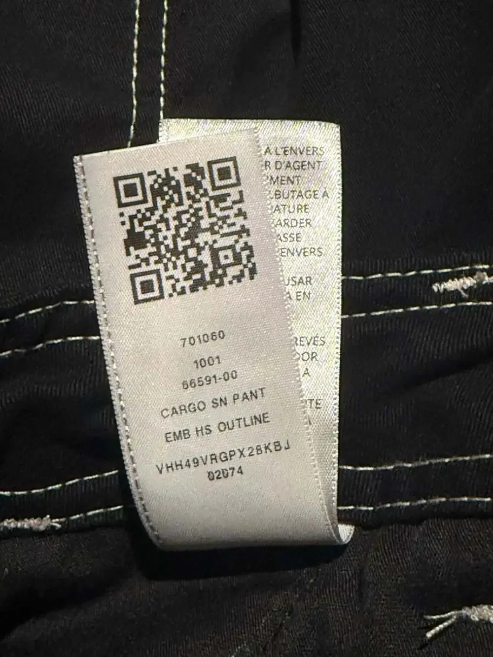 True Religion Cargo SN Pant Emb HS Outline Black Cargo Pants
